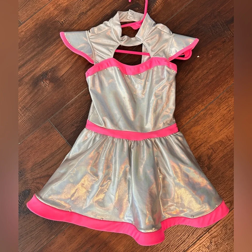 Revolution Dancewear Pink and Metallic Costume